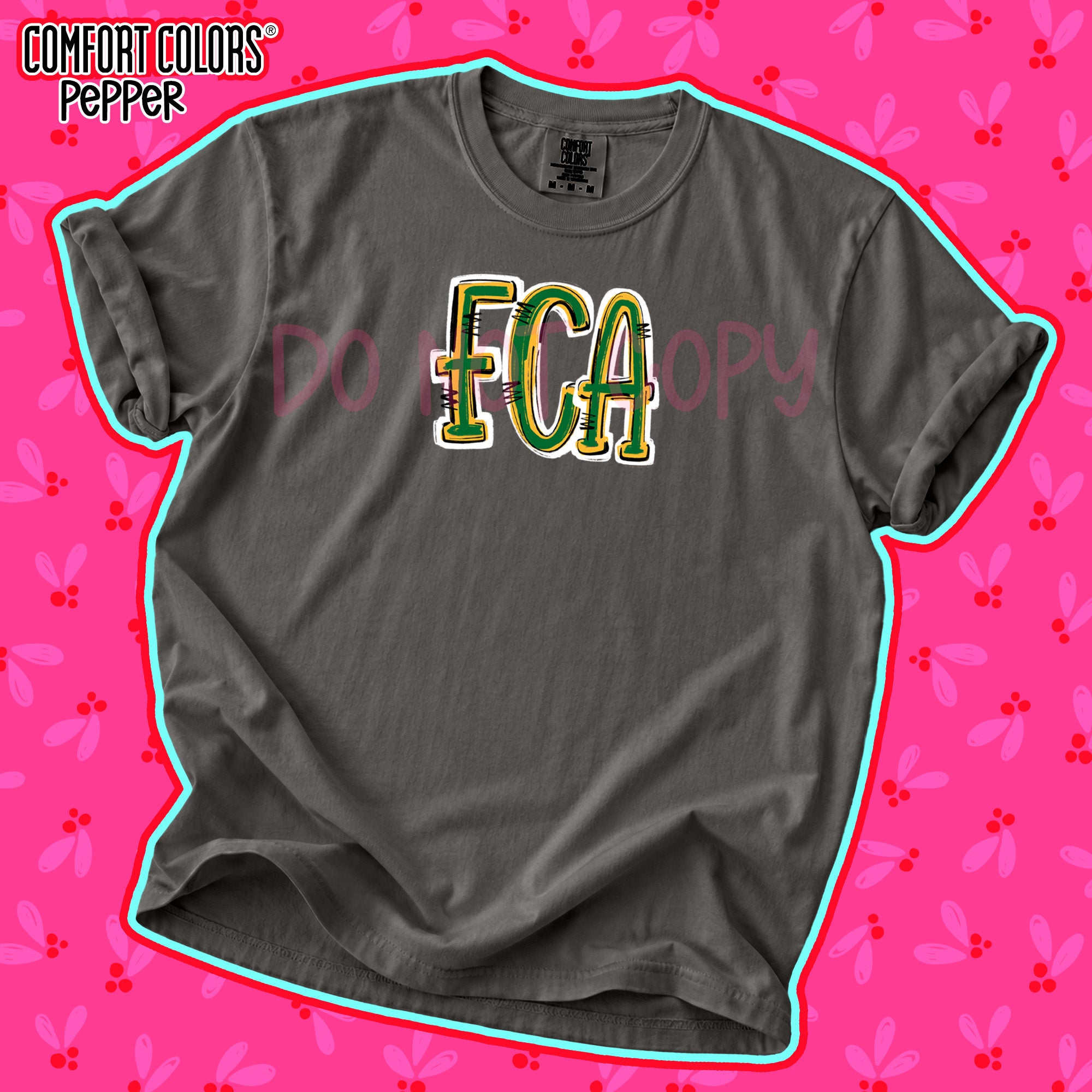 Spirit Stack Initials FCA Kelly Green Yellow Gold design