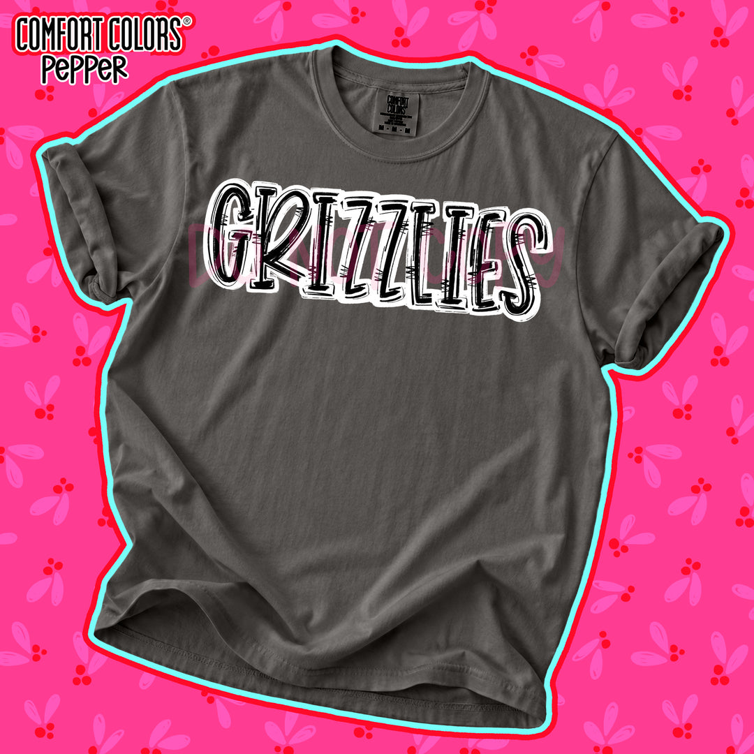 Grizzlies Black White Spirit Stack DTF transfer