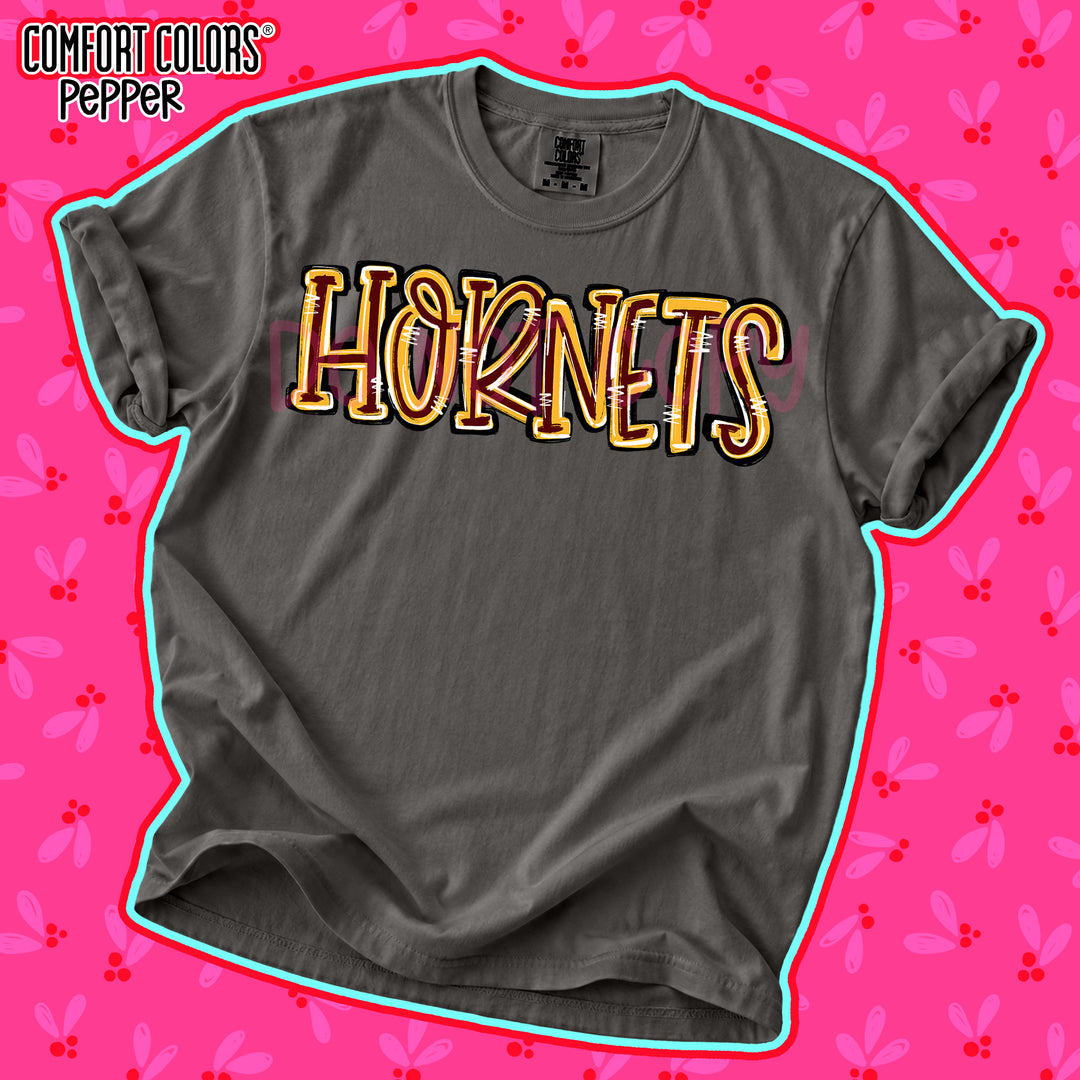 Hornets Maroon Yellow Gold Spirit Stack DTF transfer