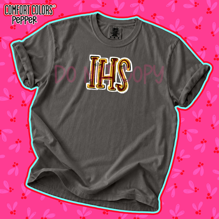 IHS Maroon Yellow Gold Spirit Stack DTF transfer