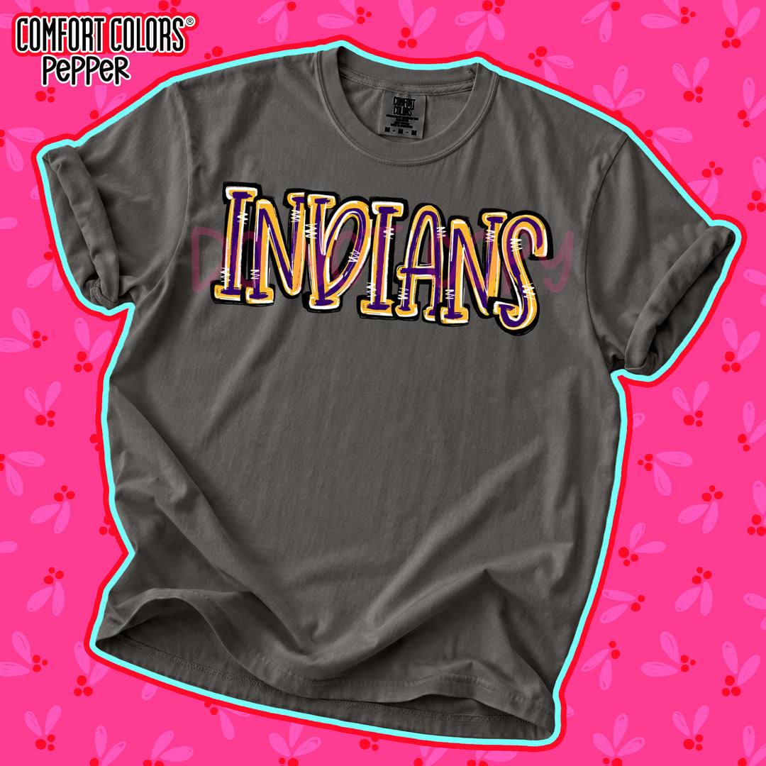 Indians Purple Yellow Gold Spirit Stack DTF transfer