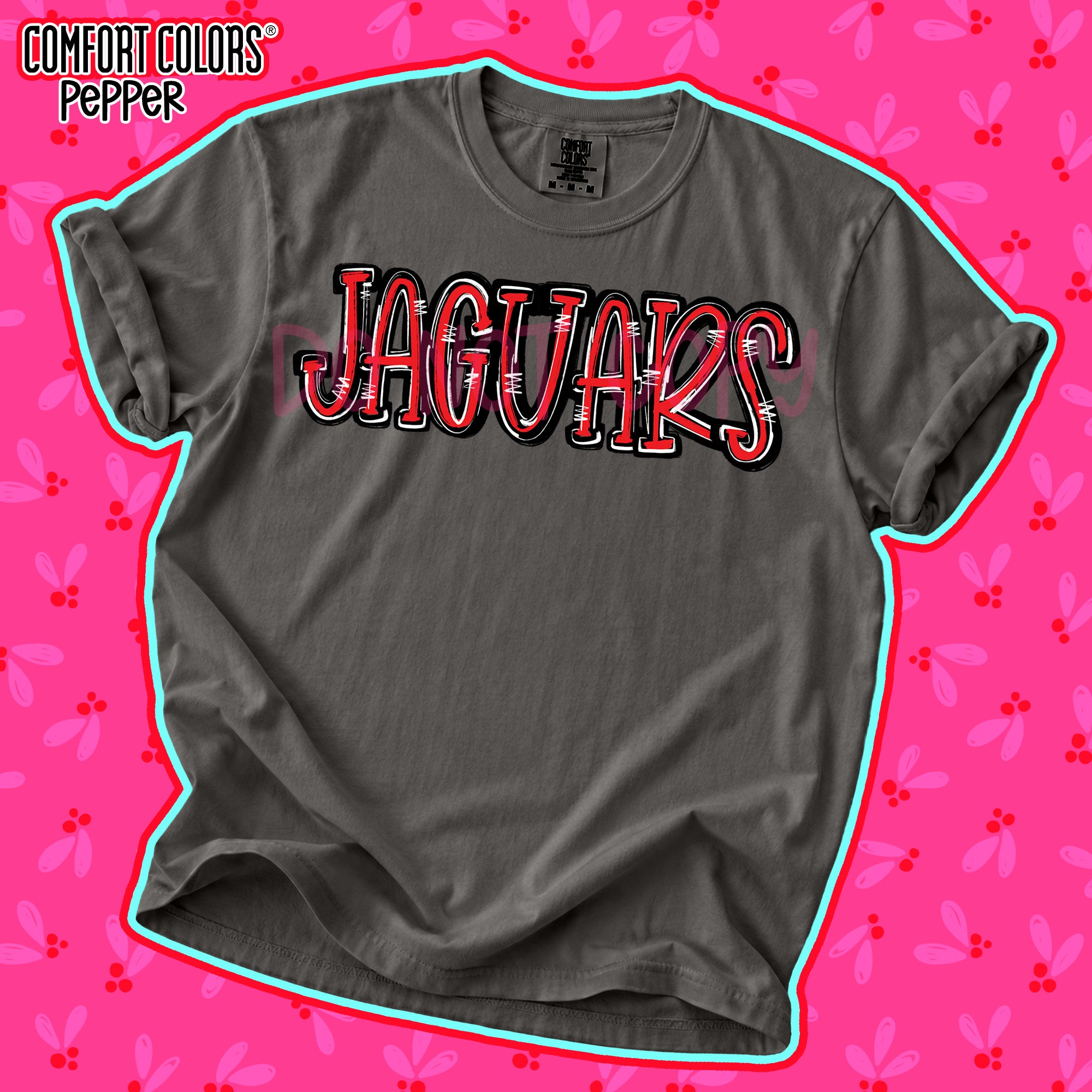 Spirit Stack Mascots Jaguars Red Black design