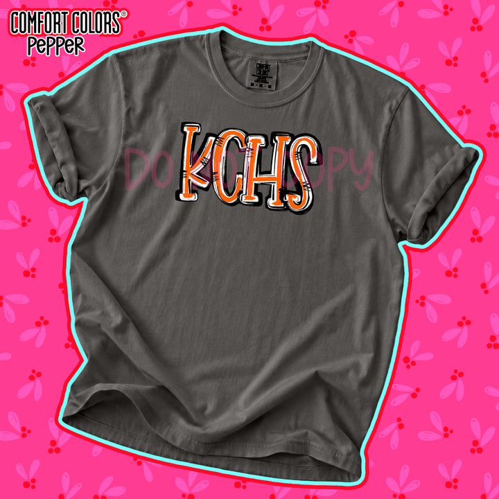 KCHS Orange White Spirit Stack DTF transfer