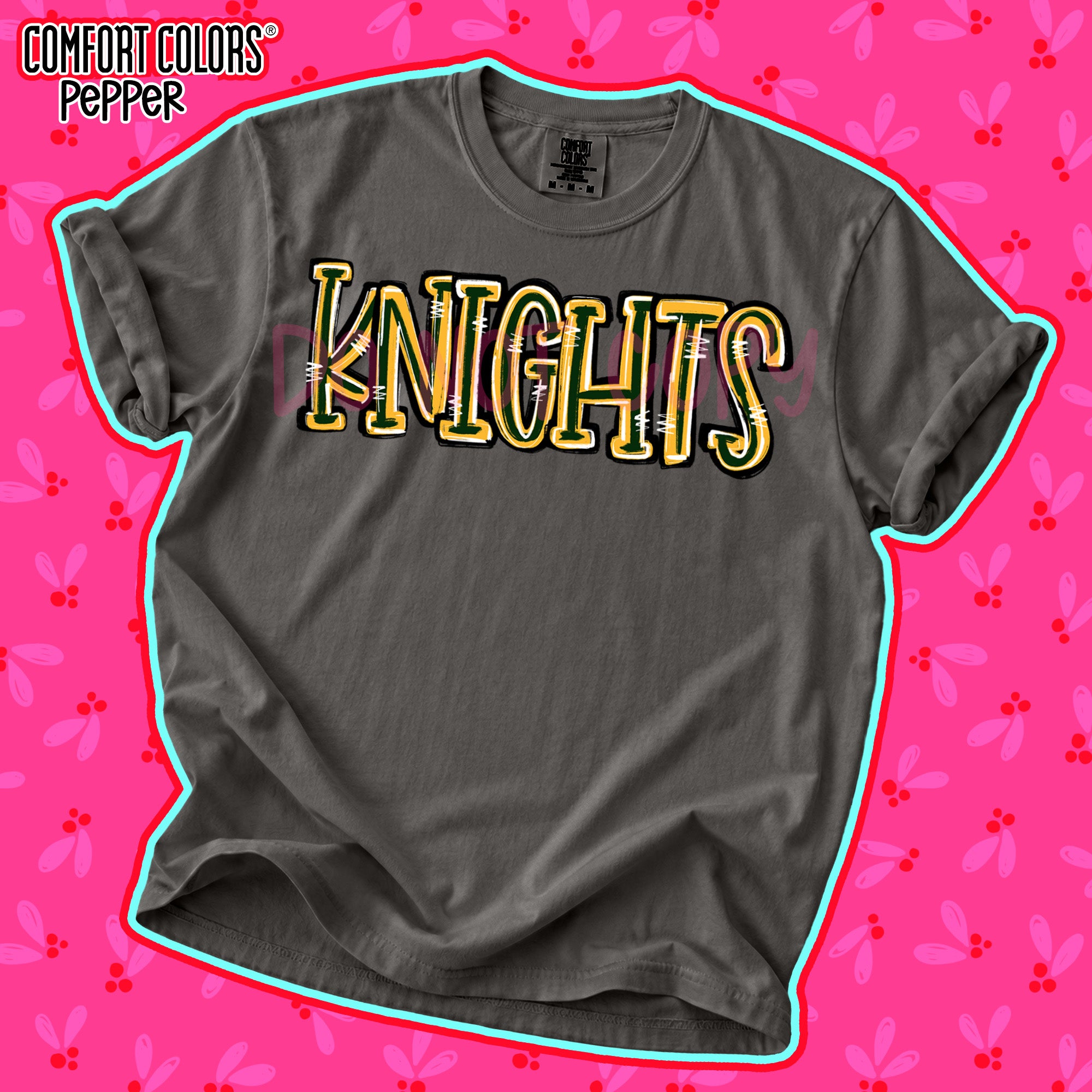 Spirit Stack Mascots Knights Dark Green Yellow Gold design