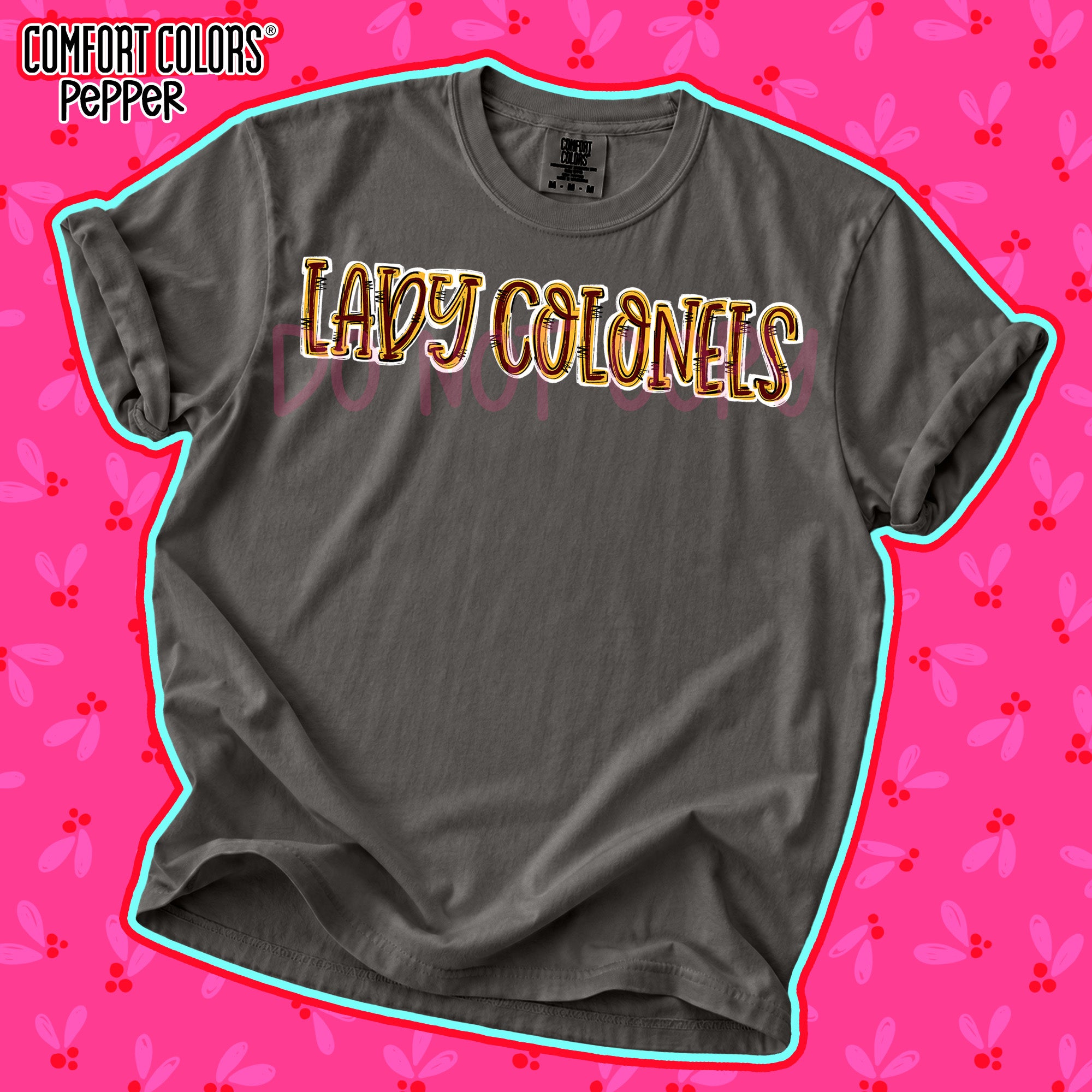 Spirit Stack Mascots Lady Colonels Maroon Yellow Gold design