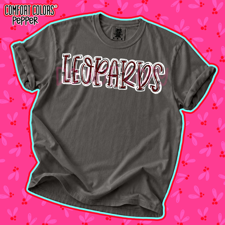 Leopards Maroon White Spirit Stack DTF transfer