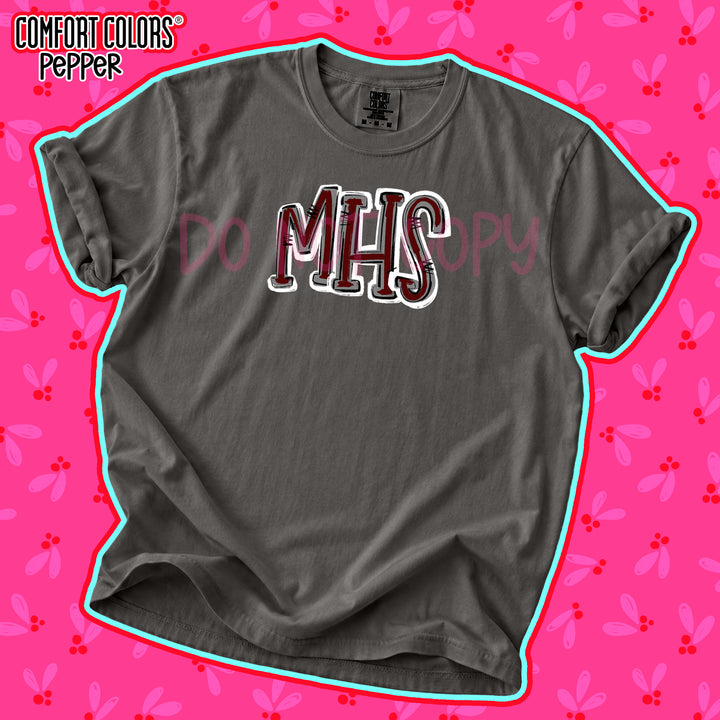 MHS Maroon Gray Spirit Stack DTF transfer