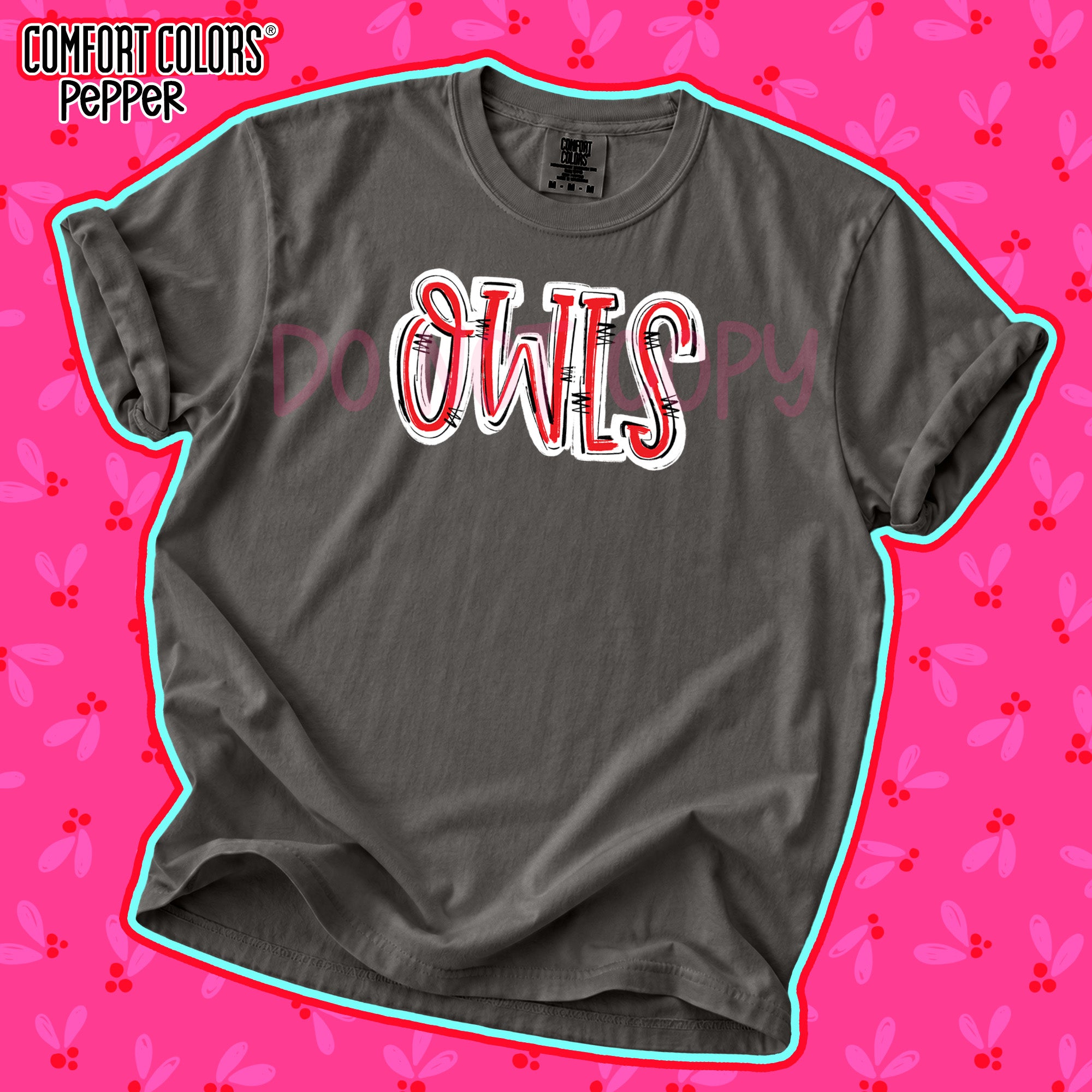 Spirit Stack Mascots Owls Red White design