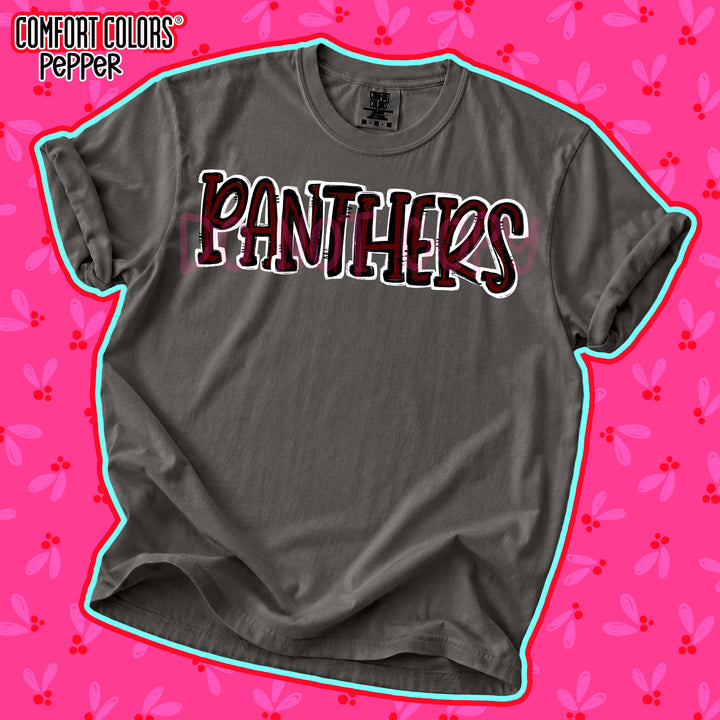 Panthers Maroon Black Spirit Stack DTF transfer