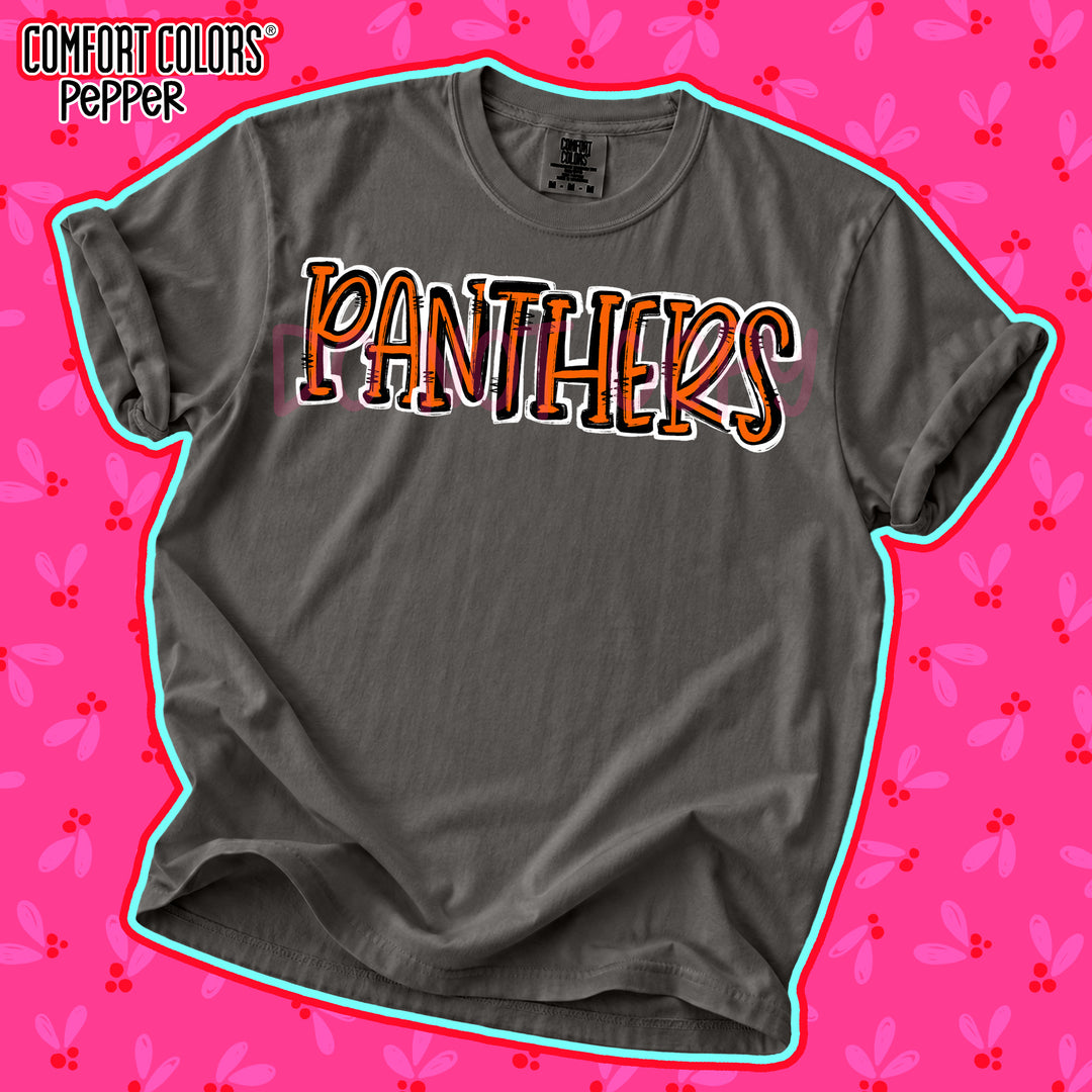 Panthers Orange Black Spirit Stack DTF transfer