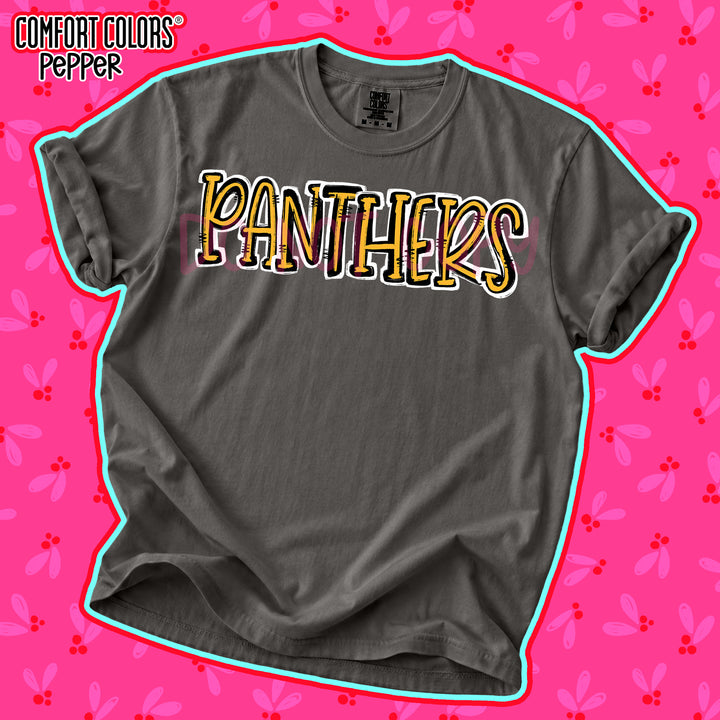 Panthers Yellow Gold Black Spirit Stack DTF transfer