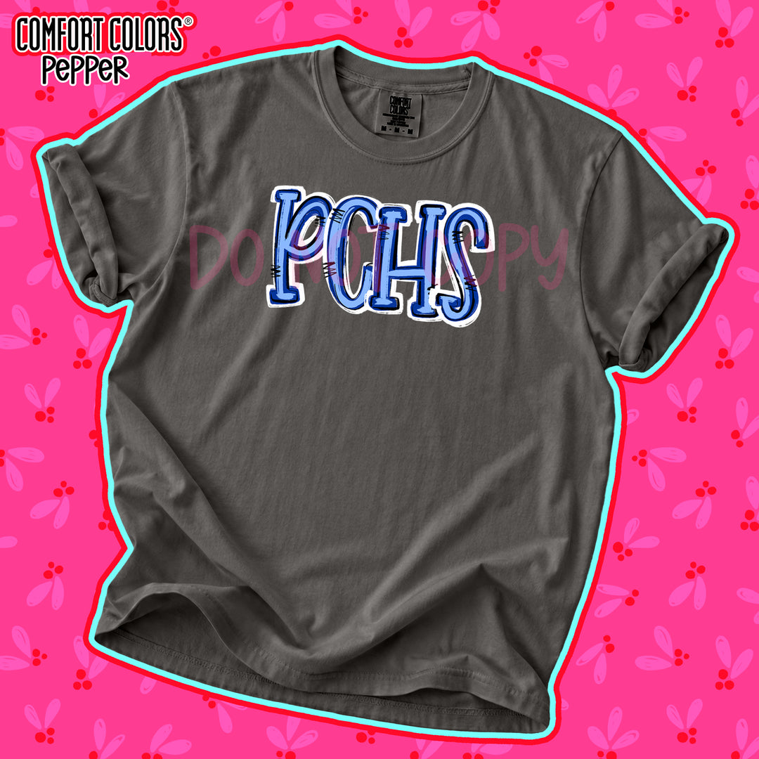 PCHS Columbia Royal Blue Spirit Stack DTF transfer
