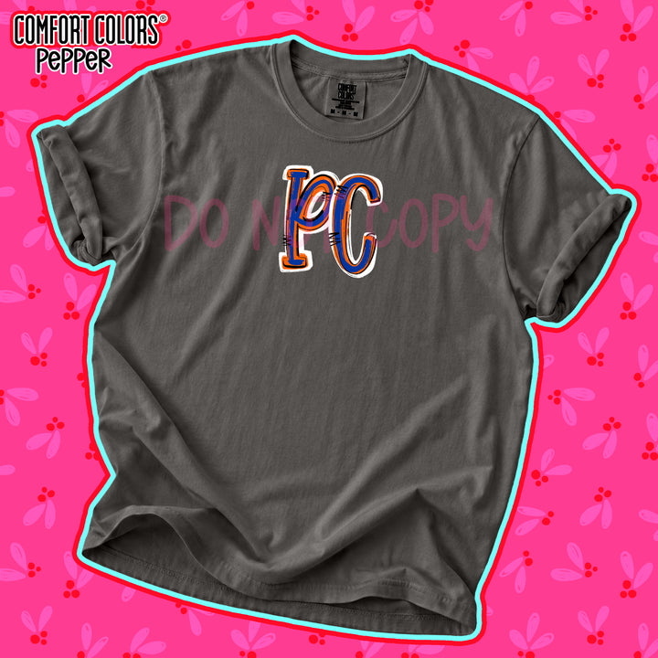 PC Royal Blue Orange Spirit Stack DTF transfer