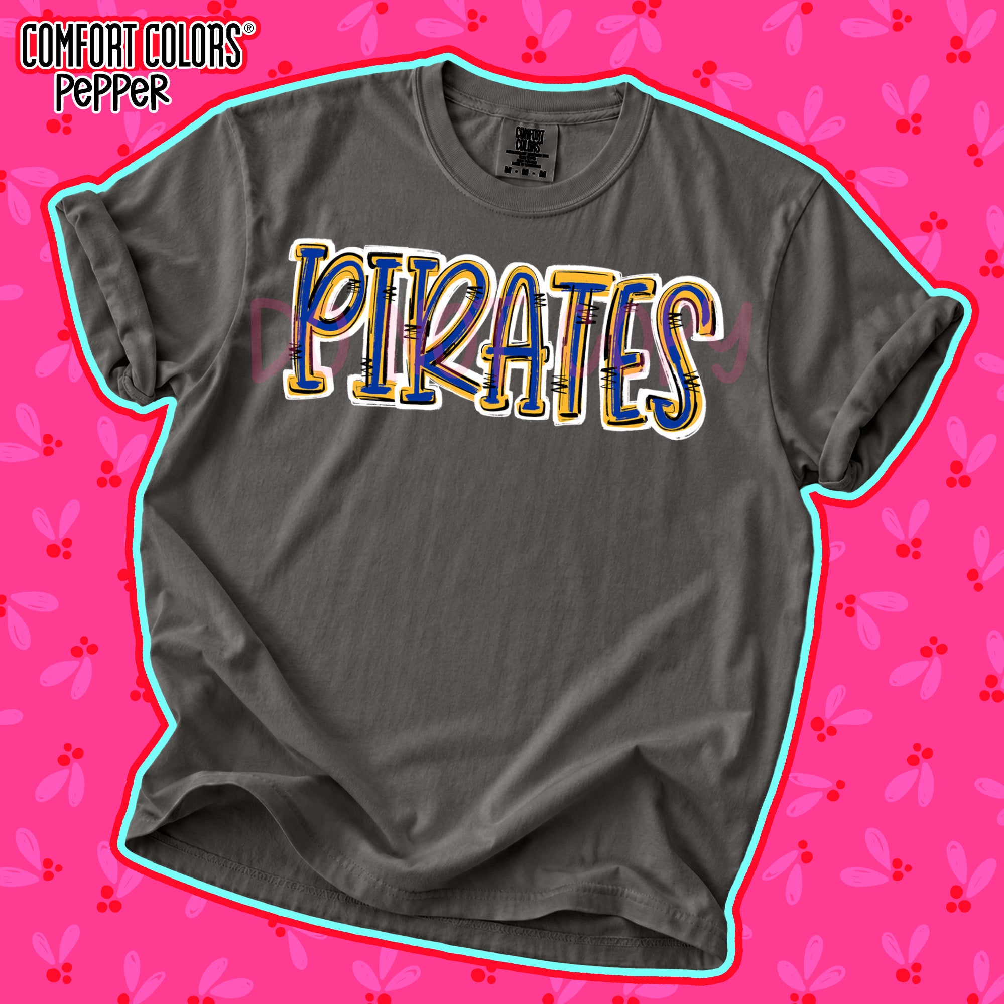 Spirit Stack Mascots Pirates Royal Blue Yellow Gold design