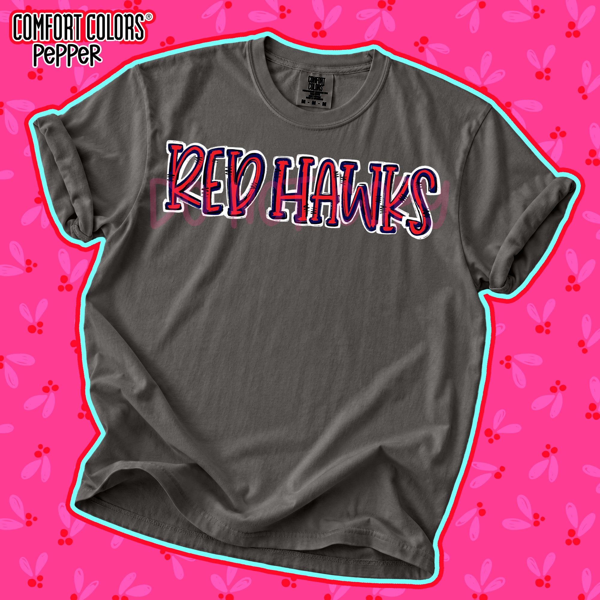 Spirit Stack Mascots Red Hawks Red Navy design