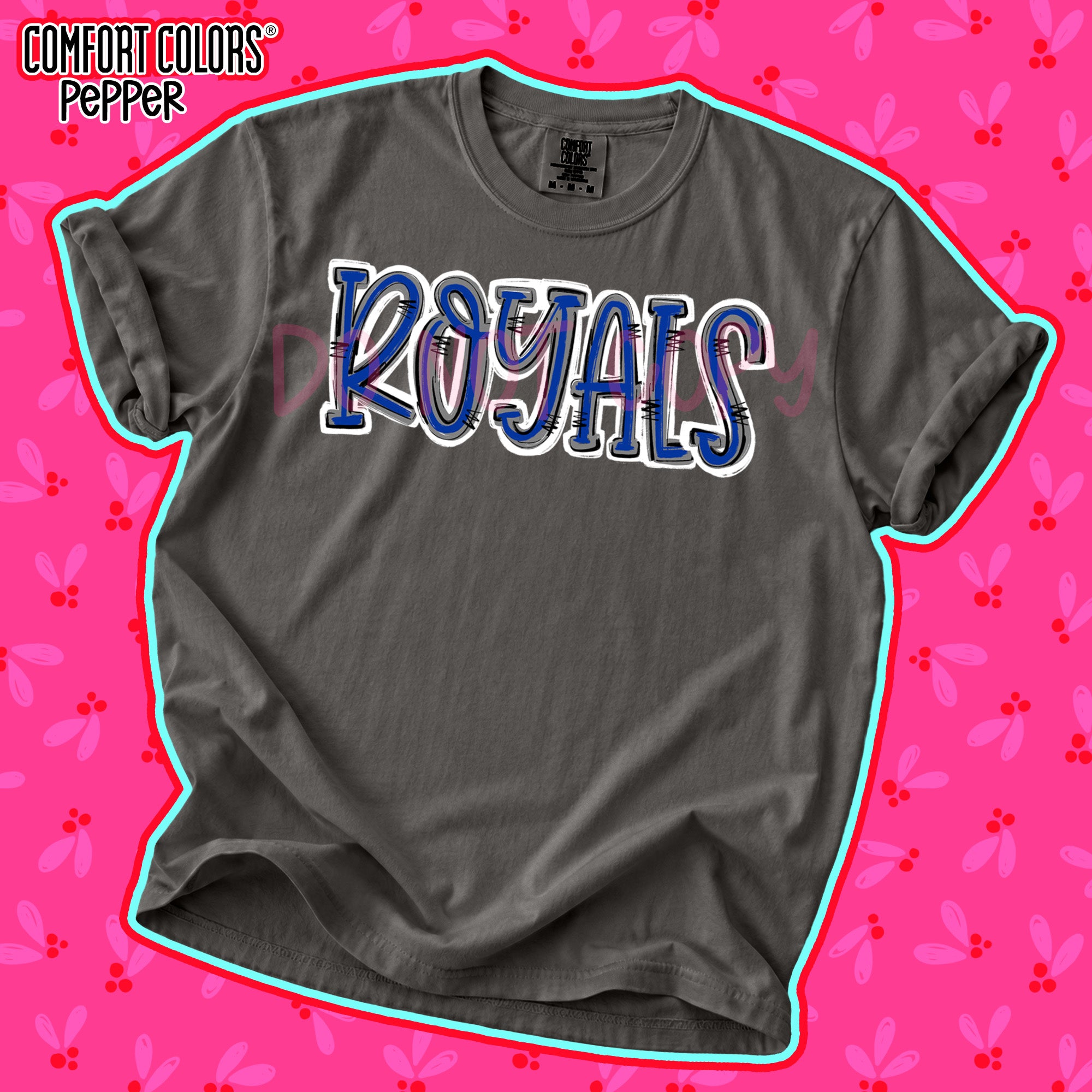 Spirit Stack Mascots Royals Royal Blue Gray design