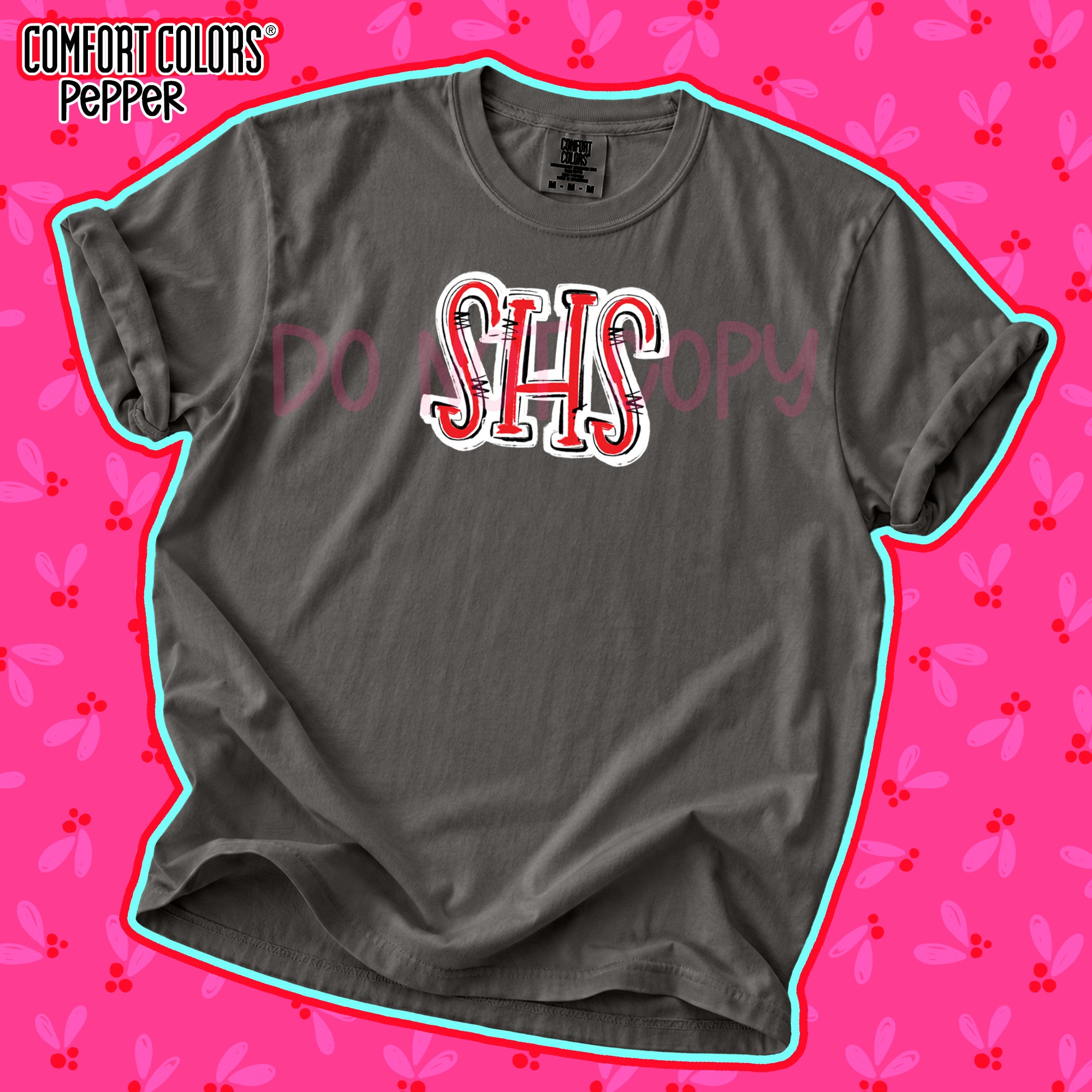 Spirit Stack Initials SHS Red White design