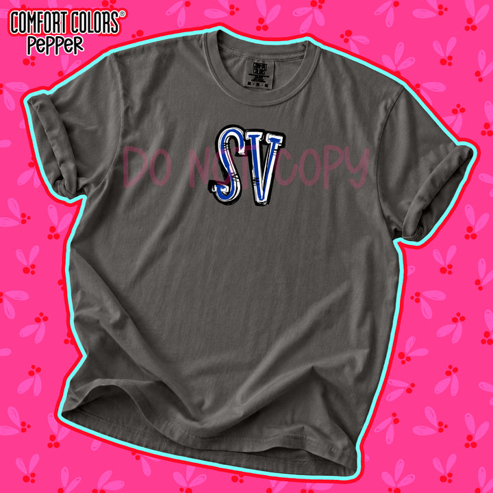 SV Royal Blue White Spirit Stack DTF transfer