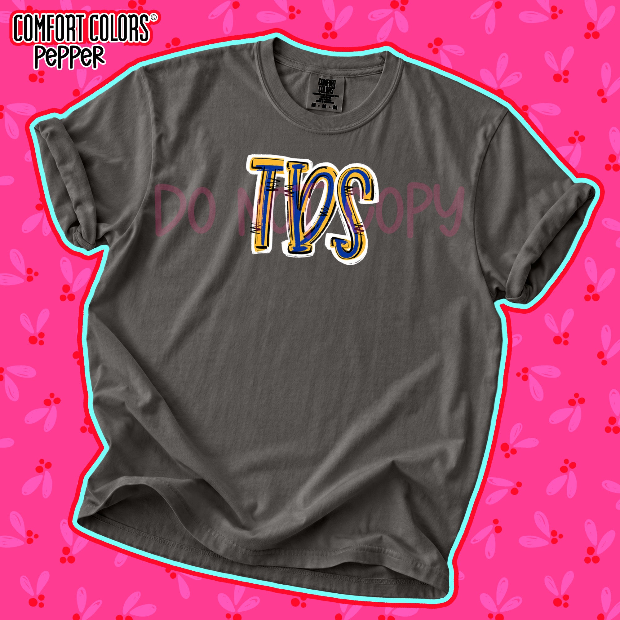 Spirit Stack Initials TDS Royal Blue Yellow Gold design