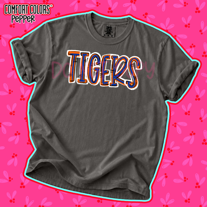 Tigers Royal Blue Orange Spirit Stack DTF transfer