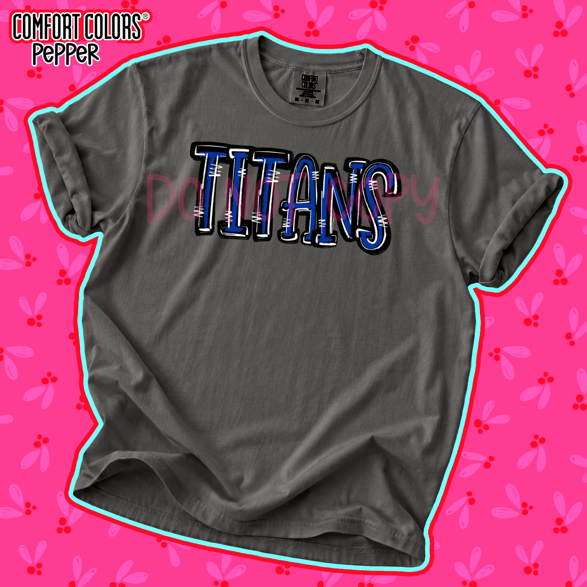 Spirit Stack Mascots Titans Royal Blue Black design