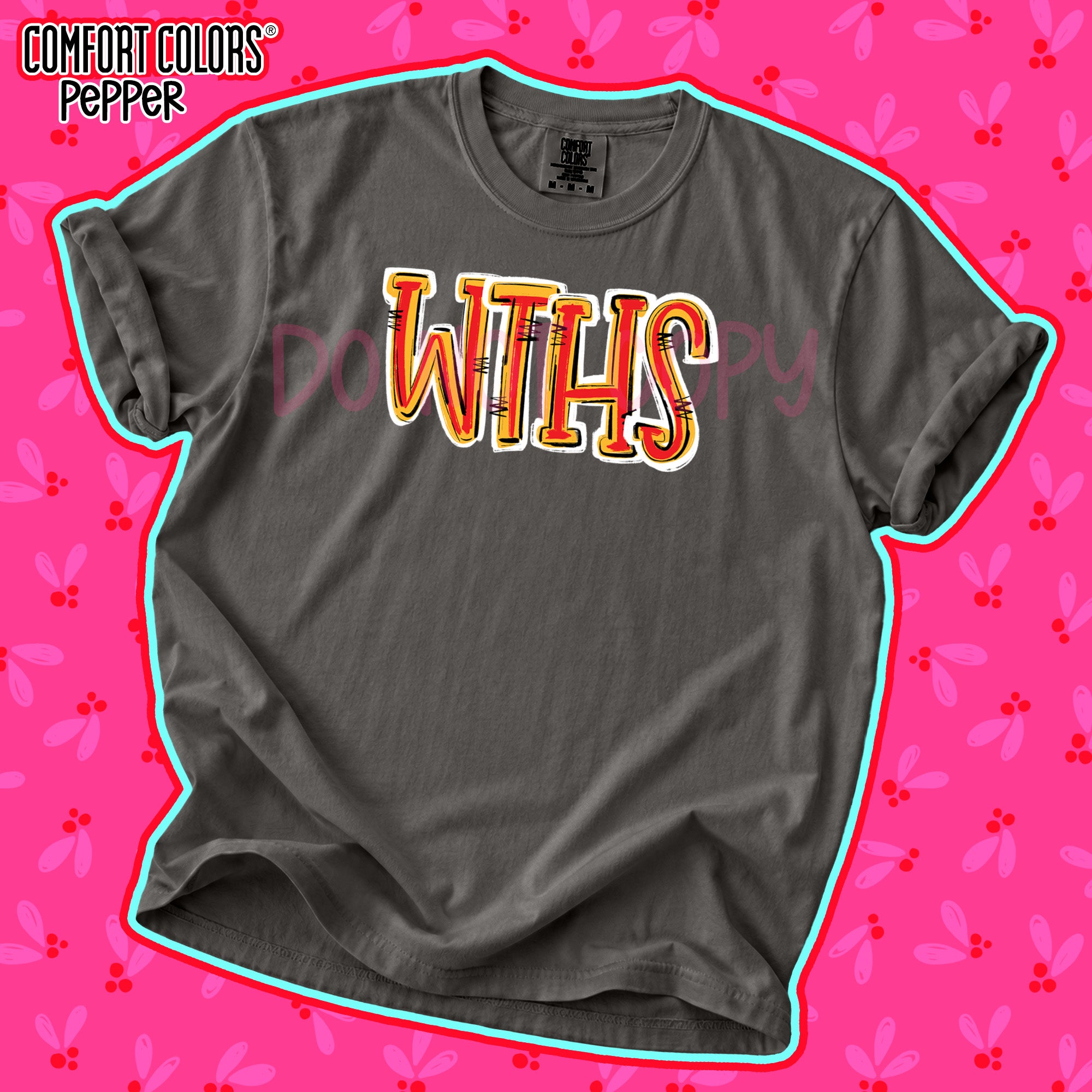 Spirit Stack Initials WTHS Red Yellow Gold design