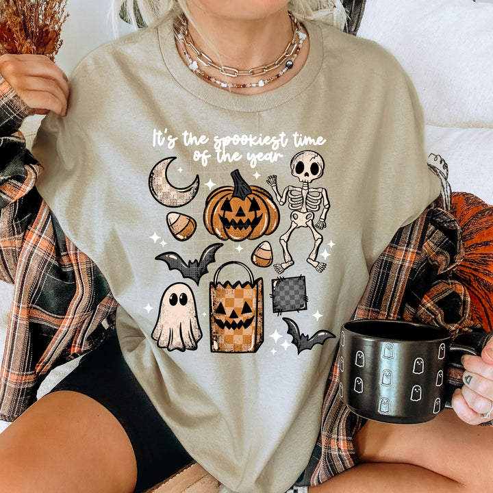 SPOOKIEST TIME OF YEAR WHITE WORDS