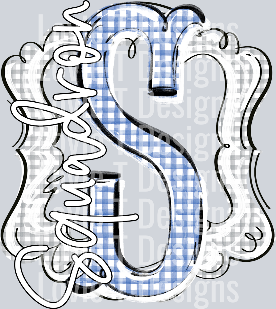 SQUADRON GRAY FRAME GINGHAM ROYAL S