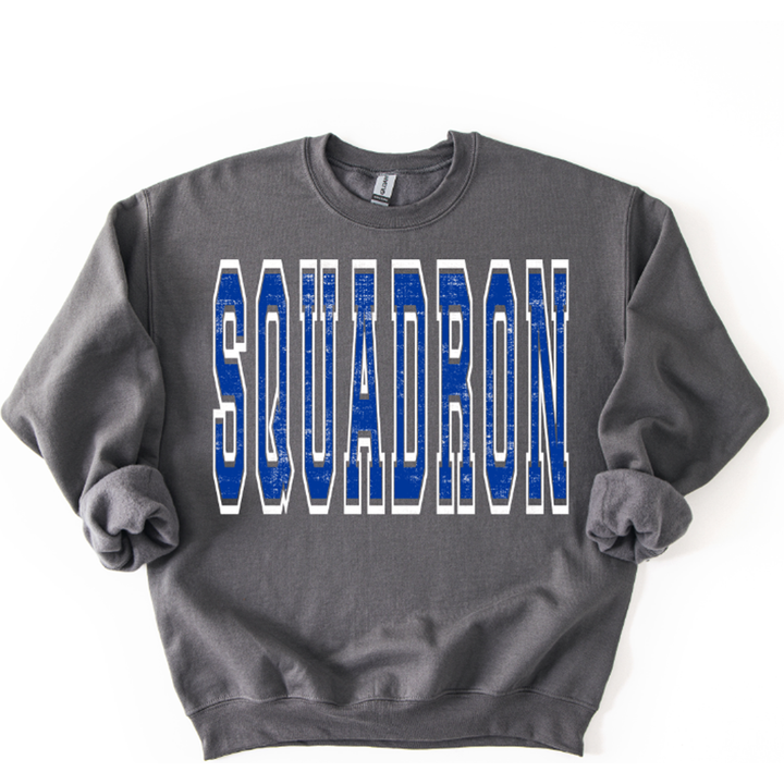 Squadron Royal Blue and White Varsity Style – DTF Transfer