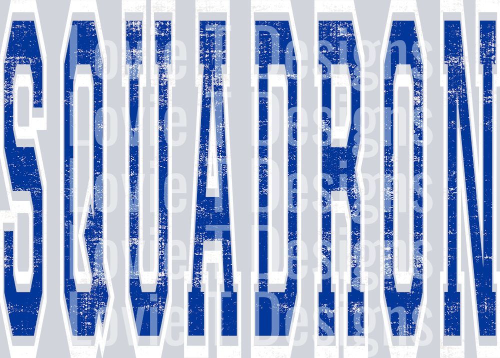 SQUADRON ROYAL BLUE AND WHITE VARSITY STYLE