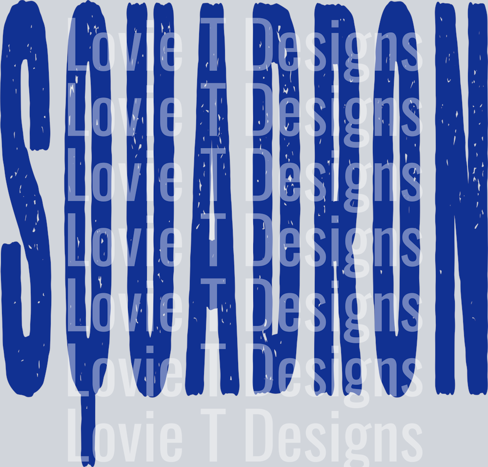 SQUADRON ROYAL BLUE GRUNGE MASCOT