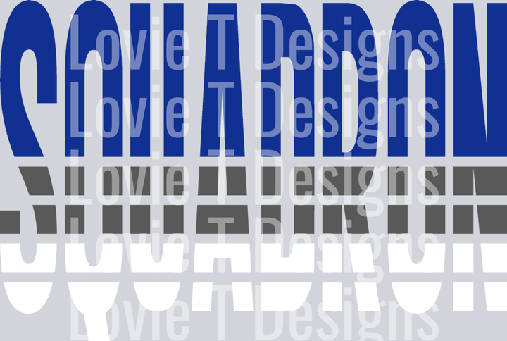 SQUADRON SPLIT VARSITY ROYAL BLUE GRAY AND WHITE