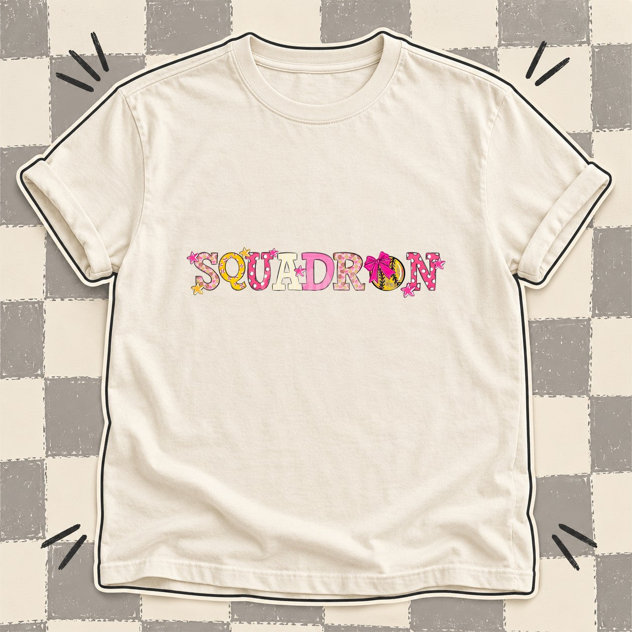 Mixed Doodle Softball Mascots – Sweet Softball Squadron design