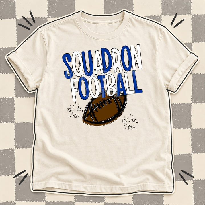 Squadron Royal Blue White Team Go Football Mascots DTF transfer mockup