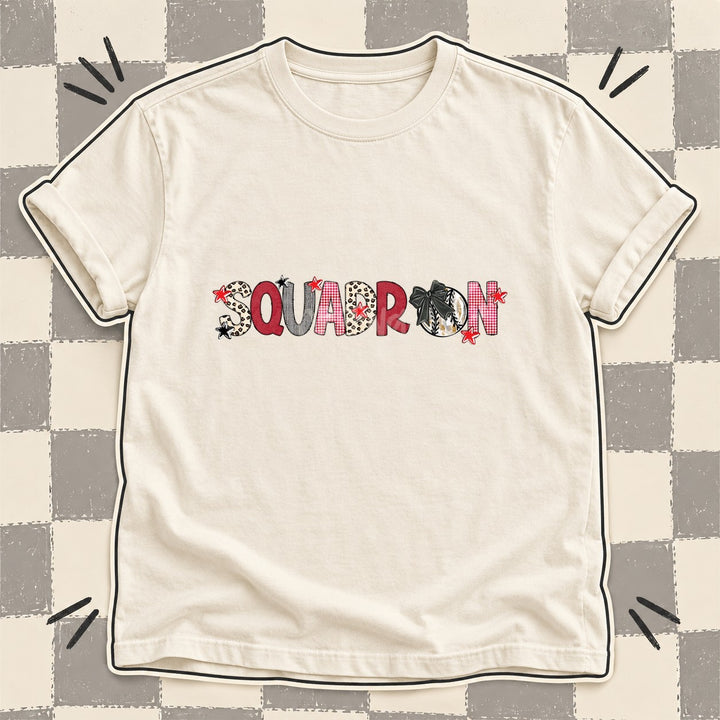 Squadron Mixed Doodle Baseball Mascots – Stitched Ballpark DTF transfer mockup