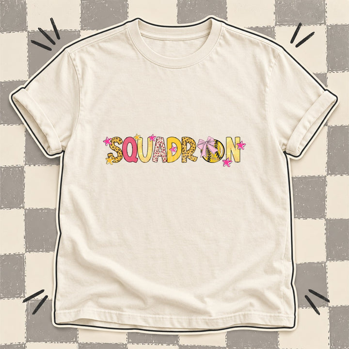 Squadron Mixed Doodle Softball Mascots – Sunshine Leopard DTF transfer mockup