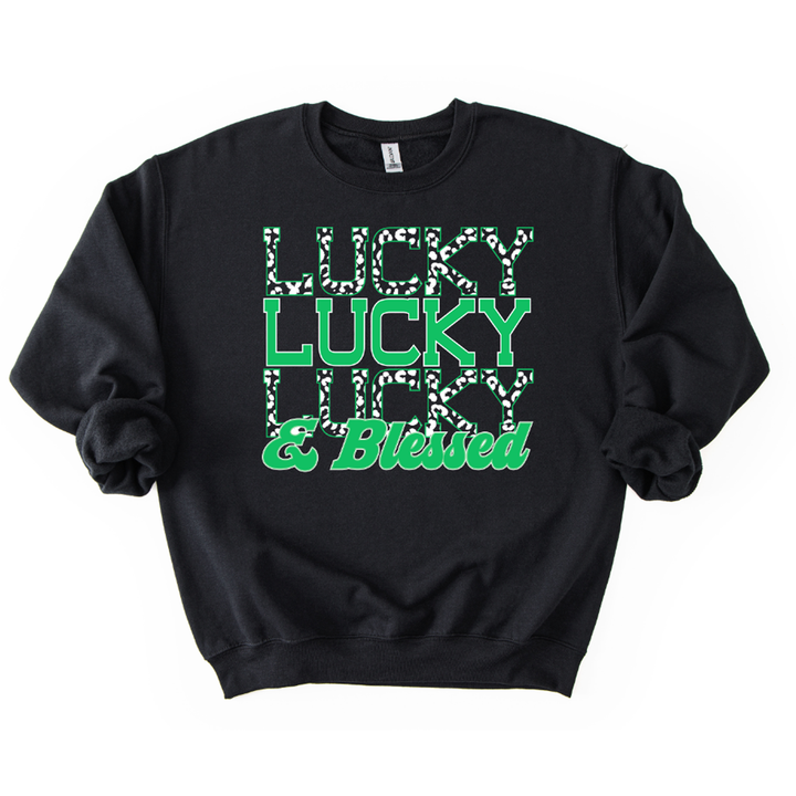 Stacked Leopard Lucky Green White Green Outlines – DTF Transfer