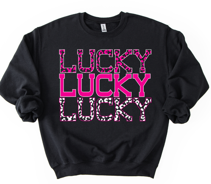 Stacked Lucky Leopard DTF transfer design