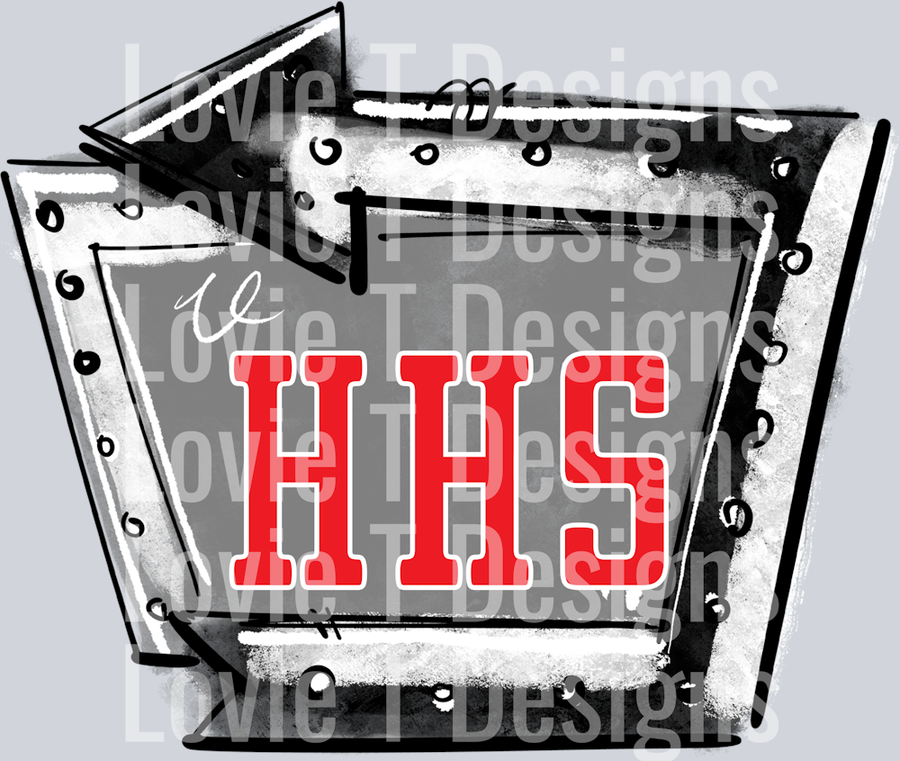 STADIUMS POCKET BLACK RED AND WHITE HHS
