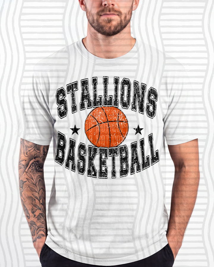 Stallions Basketball Varsity Mascots DTF transfer