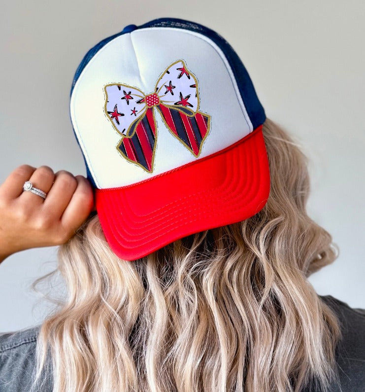 STARS AND STRIPES BOW Americana DTF transfer design