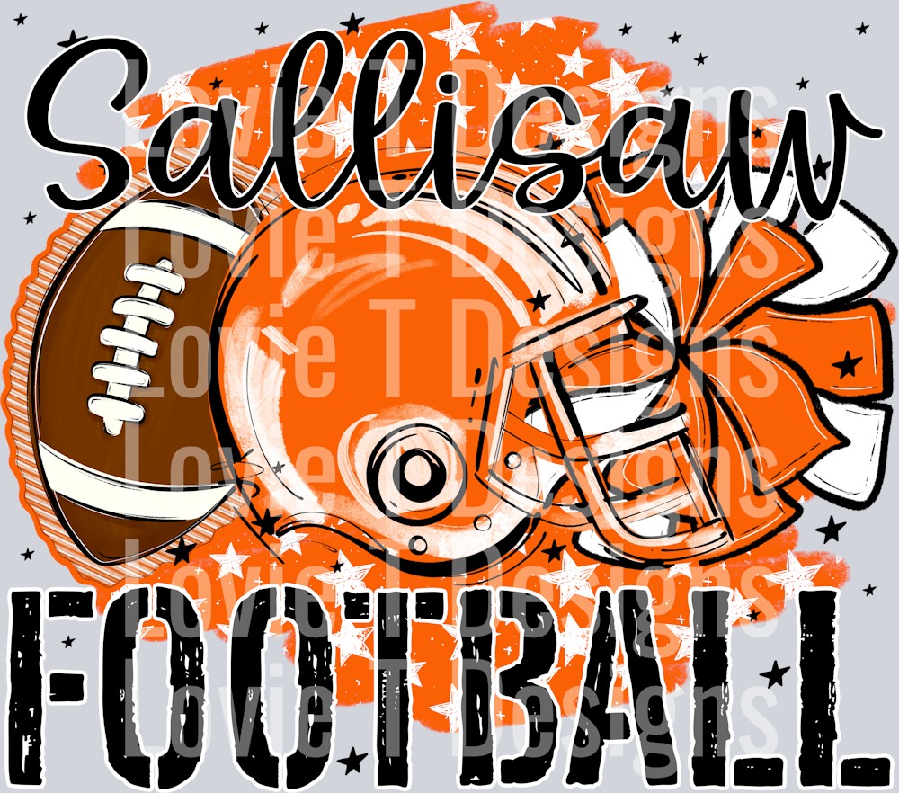 STARS FOOTBALL ORANGE SALLISAW