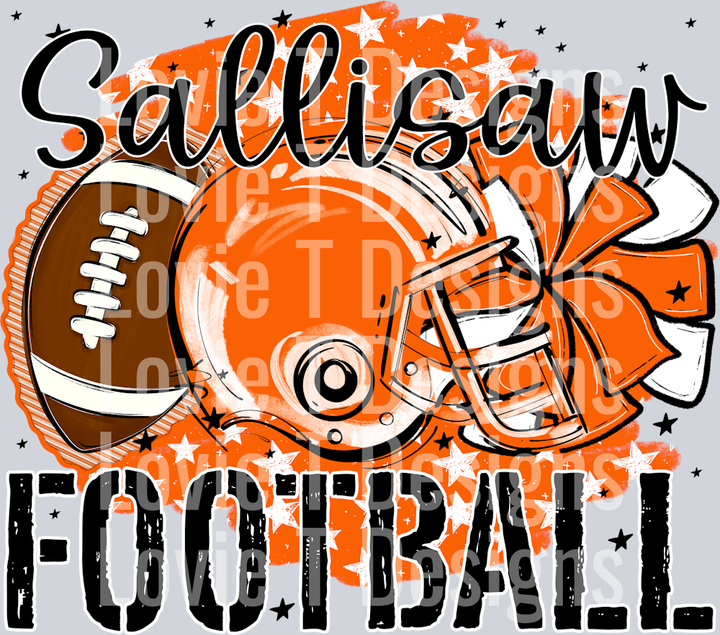 STARS FOOTBALL ORANGE SALLISAW