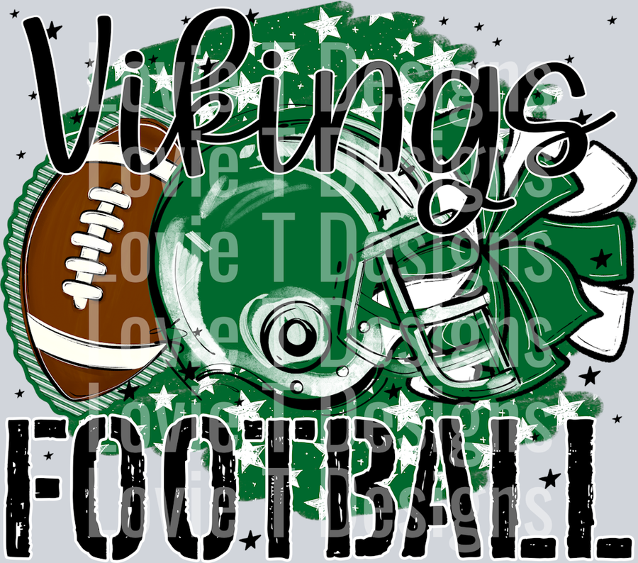 STARS FOOTBALL VIKINGS KELLY GREEN