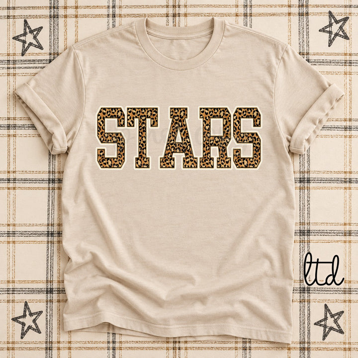 Stars Dark Leopard Mascots DTF transfer mockup