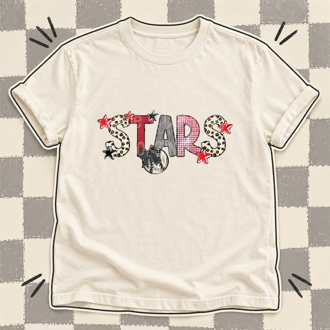Stars Mixed Doodle Baseball Mascots – Stitched Ballpark DTF transfer mockup