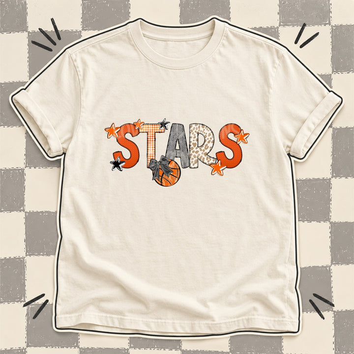 Stars Mixed Doodle Basketball Mascots – Hoops Houndstooth DTF transfer mockup