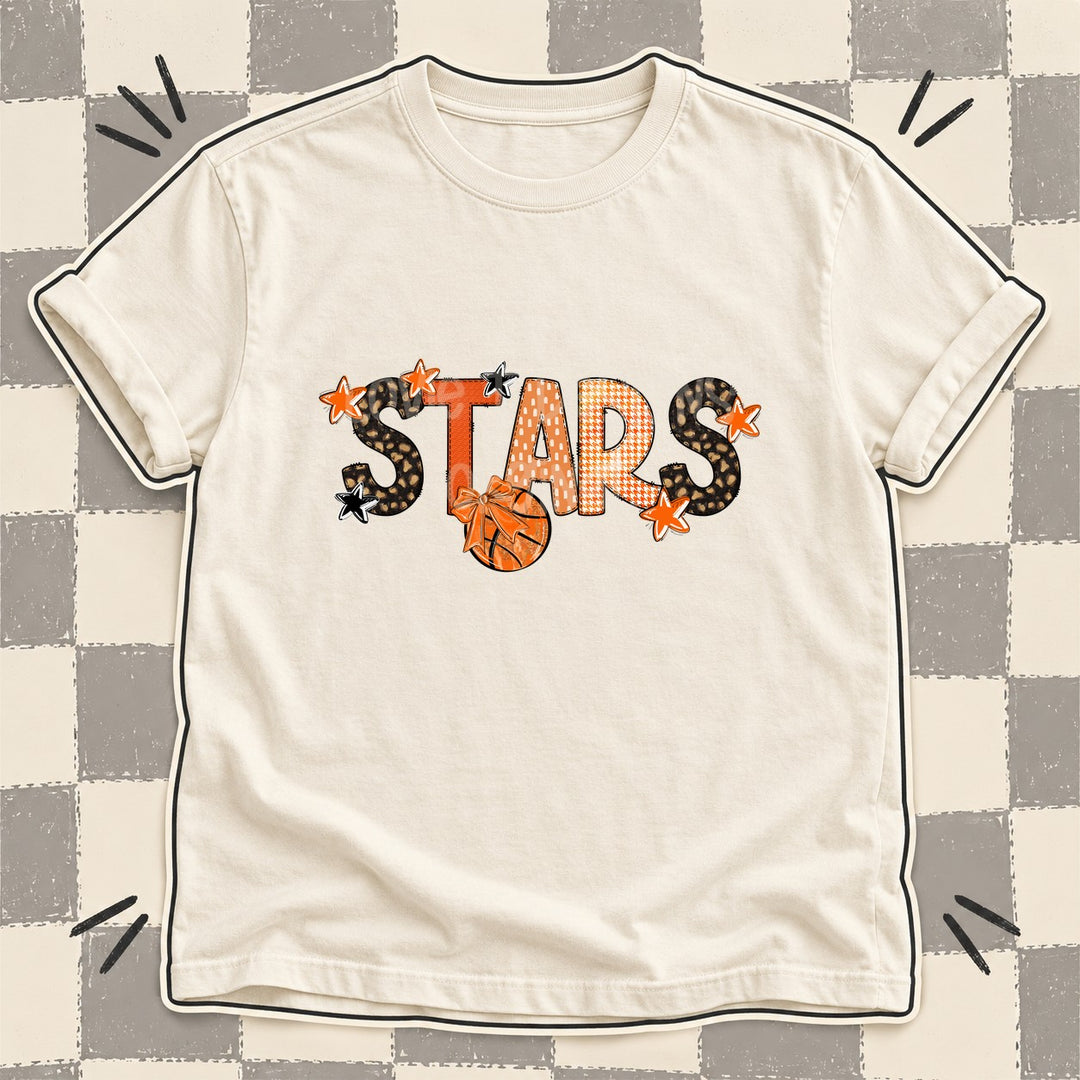 Stars Mixed Doodle Basketball Mascots – Leopard Court DTF transfer mockup