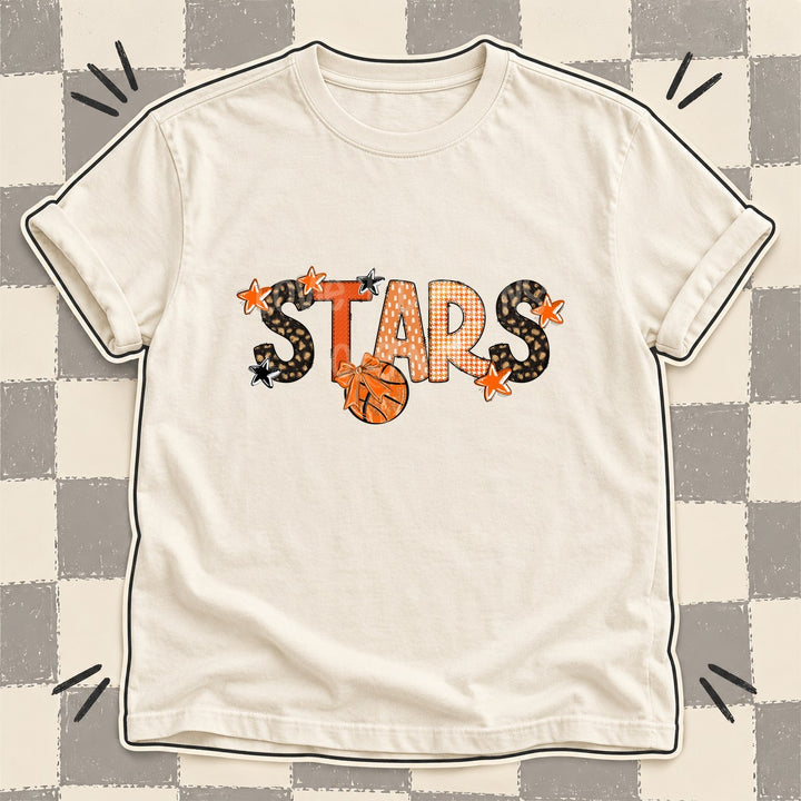 Stars Mixed Doodle Basketball Mascots – Leopard Court DTF transfer mockup