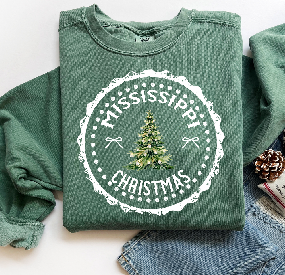 State Christmas Stamp Mississippi DTF transfer design – image 1